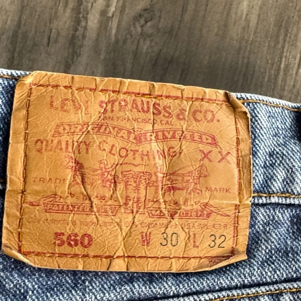 Vintage 90’s 1992 Levi's 560 Made in USA  Light Blue Relaxed Fit Men's Jeans